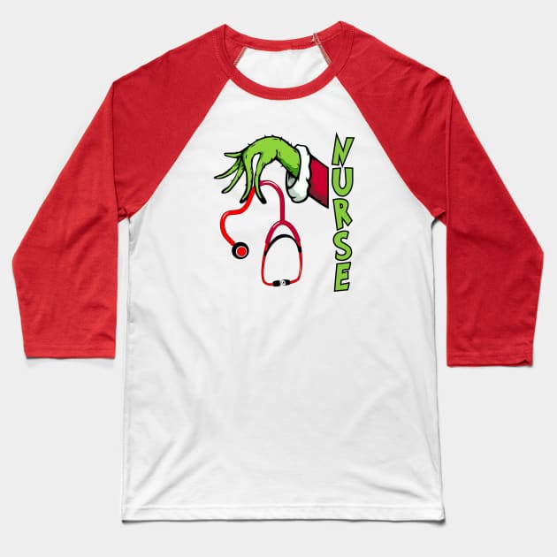 For All the Nurses This Christmas Baseball T-Shirt by Contentarama